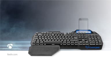 Nedis Wired Gaming Keyboard | USB | Mekaniske Taster | RGB | Fransk | FR layout | USB Drevet | Strømkabellængde: 1.70 m | Gaming
