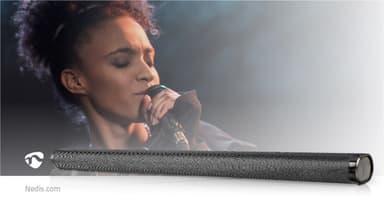 Nedis Soundbar | 2.0 | DSP Programmer | 135 W | 1 x Optisk / 1x 3.5 mm / 1x Coax Audio / 1x USB | 1x HDMI (with ARC) | Bluetooth® | Kan monteres | Mørkegrå / Sort