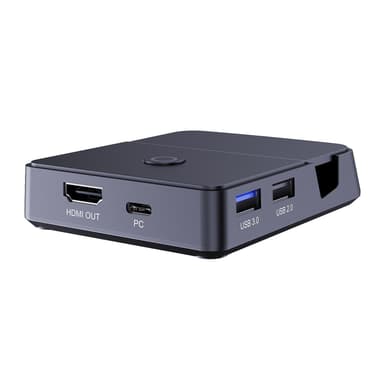 Ezcap dockingstation og videooptagelse kompatibel med Nintendo Switch HDMI 1080p 60fps 2x USB-A