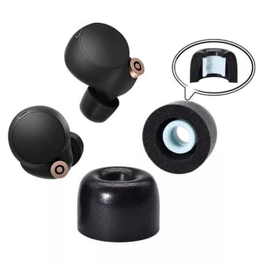 Sony WF-1000XM4 ørepuder memory foam fra hovedtelefondele - (3 forskellige størrelser S/M/L) - Sort
