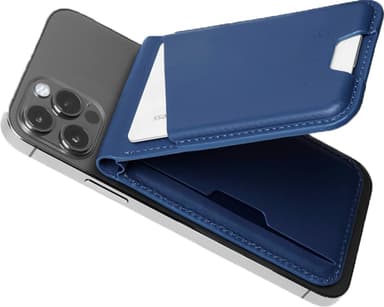 Mujjo MagSafe iPhone kortholder til mobil (blå)