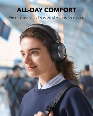 Soundcore Space One Pro trådløse around-ear høretelefoner (sort)