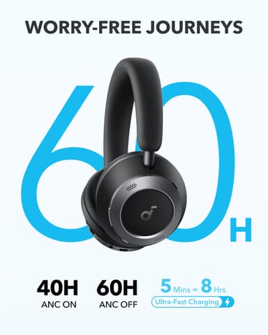 Soundcore Space One Pro trådløse around-ear høretelefoner (sort)