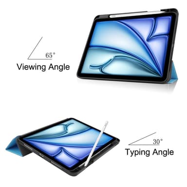 Til iPad Air 11 (2024) Etui Tre-fold Stativ Tablet Cover med Pen Holder