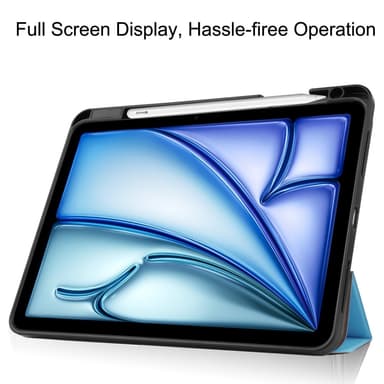 Til iPad Air 11 (2024) Etui Tre-fold Stativ Tablet Cover med Pen Holder