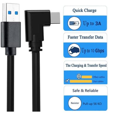 Oculus Quest VR Linkkabel USB3.0 til Type-C datakabel 5m