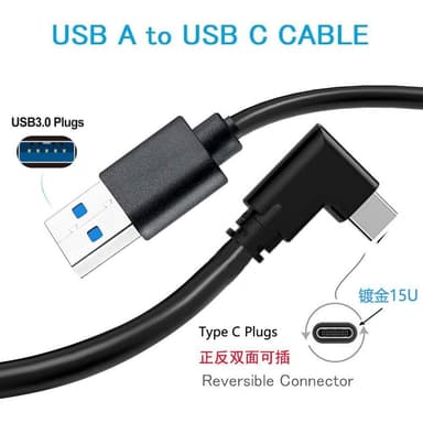 Oculus Quest VR Linkkabel USB3.0 til Type-C datakabel 5m