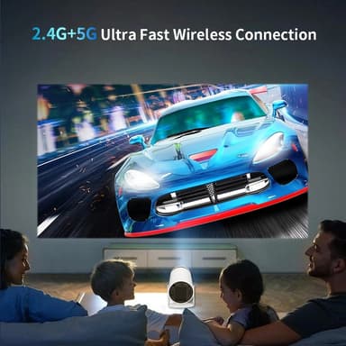Bærbar Smart Projektor WiFi Bluetooth 4K HD Video Home Theater LED-projektor