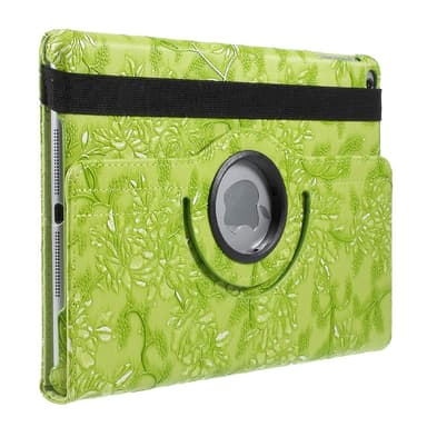 360 graders roterende stativ Grapevine Pattern Case til iPad 9.7 (2017) - Grøn