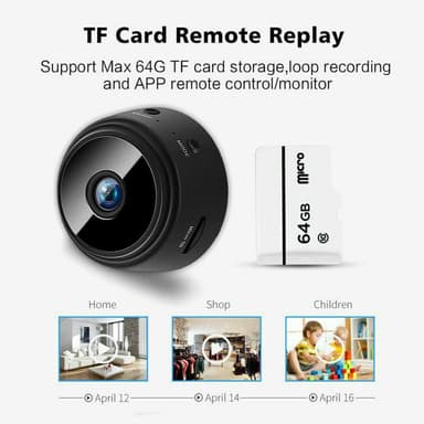 Mini Spy Kamera Trådløs Wifi IP Hjemmesikkerhedskamera HD 1080P