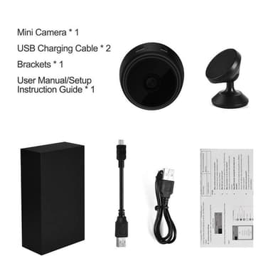 Mini Spy Kamera Trådløs Wifi IP Hjemmesikkerhedskamera HD 1080P