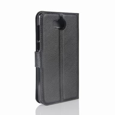 Til Huawei Y6 (2017) Litchi Texture Taske - Sort