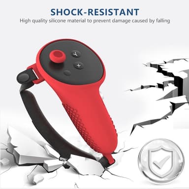 Meta Quest 3 Control Protection Silikonetui med håndstrop - Hvid