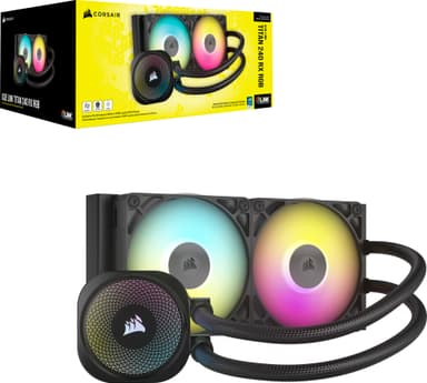 Corsair iCUE LINK TITAN 240mm RX RGB CPU-vandkøler (sort)