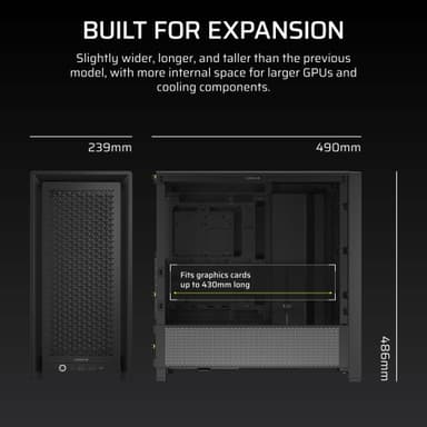 Corsair FRAME 4000D Mid-Tower PC-kabinet (sort)