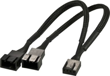 Akasa splitterkabel til 4-pins PWM-blæser, 0,1m, sort
