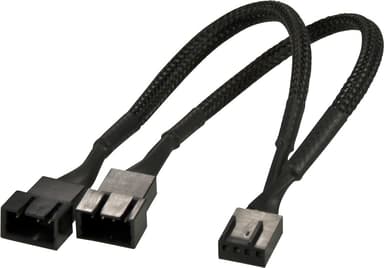 Akasa splitterkabel til 4-pins PWM-blæser, 0,1m, sort