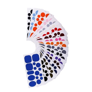 Reparationsplastre til dunjakke Multicolor 18-pak cirkeltype