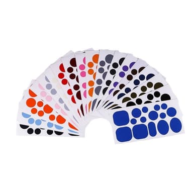 Reparationsplastre til dunjakke Multicolor 18-pak cirkeltype