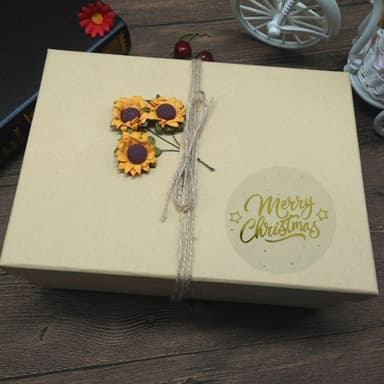 Merry Christmas klistermærker 1 rulle med 500 stk Guld