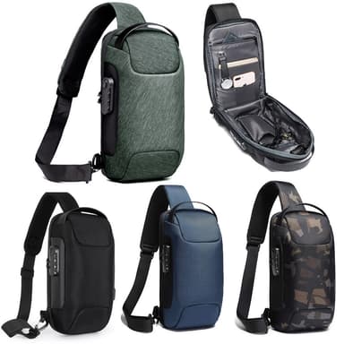 Crossbody-taske med vandafvisende stof Camouflage