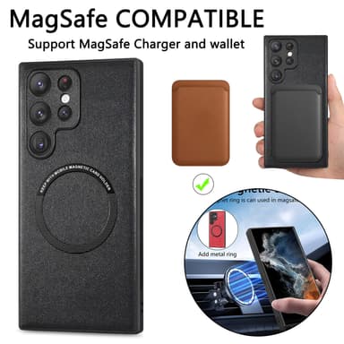 Magnetisk telefonetui i imiteret læder til Samsung Samsung Galaxy S22