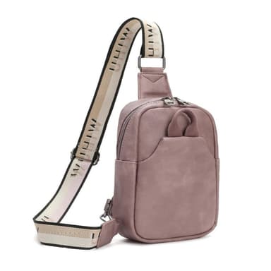 Crossbody-taske til kvinder med justerbar rem Lyserød