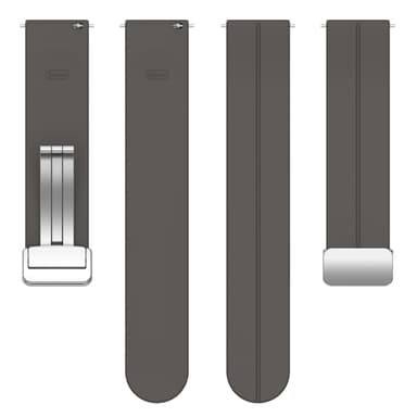 Magnetisk silikone urarmbånd 22 mm Grå