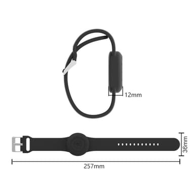 Silikone Airtag armbånd, Airtag armbånd, Airtag holder etui Sort