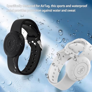 Silikone Airtag armbånd, Airtag armbånd, Airtag holder etui Sort
