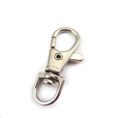 Drejelige spænder lanyard karabinhager nøglering clips nøgleringe 10-delt Sølv 1 cm