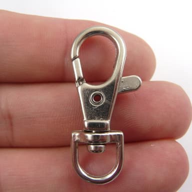 Drejelige spænder lanyard karabinhager nøglering clips nøgleringe 10-delt Sølv 1 cm