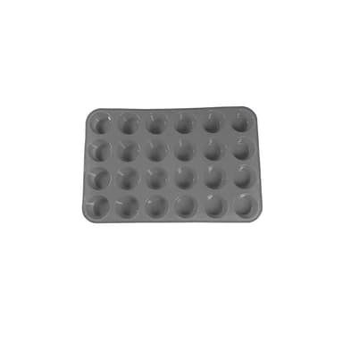 Silikone kageform - 24 kopper rund muffinform Grå