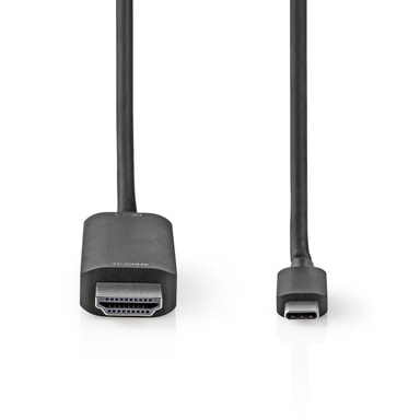 Nedis USB-C Kabel 1 M – USB 3.2 Gen 2x2, 100 W Laden, 20 Gbps, 4K@60Hz, Vernickelt, Für Laptop & Smartphone