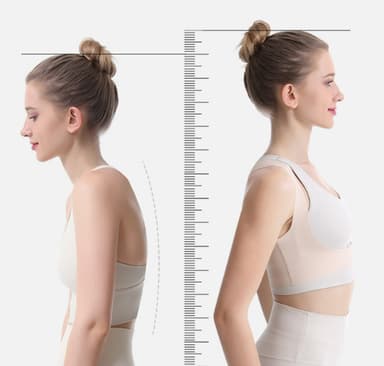 Posture Corrector for rygstøtte - let og åndbar Beige L