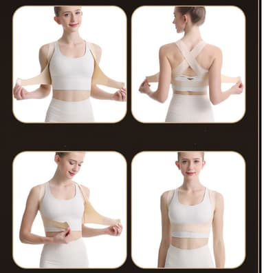 Posture Corrector for rygstøtte - let og åndbar Beige L