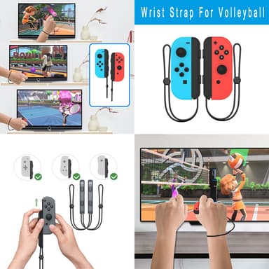 Nintendo Switch tilbehør til sportsspil 12 dele MultiColor