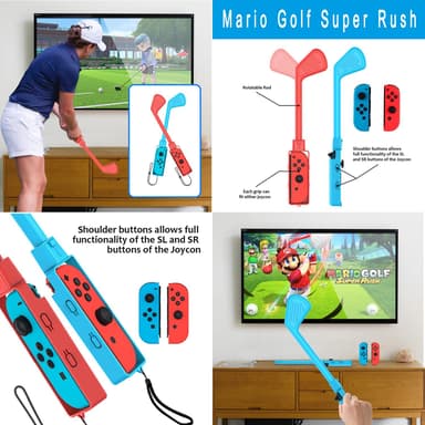 Nintendo Switch tilbehør til sportsspil 12 dele MultiColor