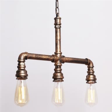 Lampe med vandrørsdesign