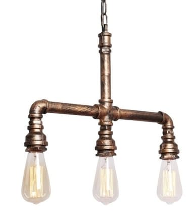 Lampe med vandrørsdesign