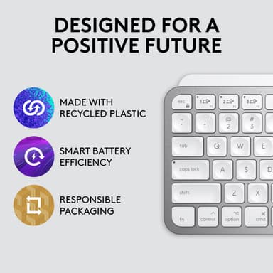 Logitech MX Keys Mini trådløst tastatur til Mac (pale gray)