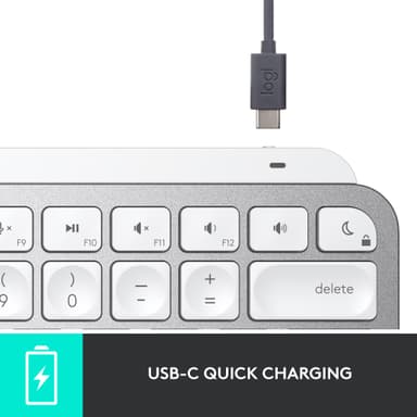 Logitech MX Keys Mini trådløst tastatur til Mac (pale gray)