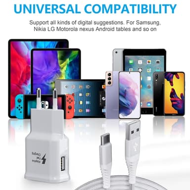 Opladningsadapter dobbelt port USB-A 2.4A Max 15W