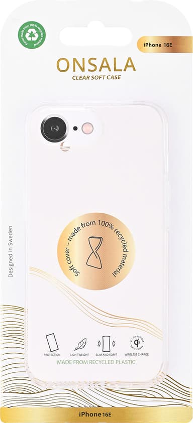 Onsala iPhone 16E TPU etui (gennemsigtig)