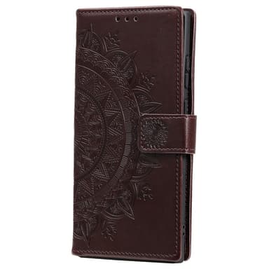 SKALO Samsung S25 Mandala Flip Cover - Brun