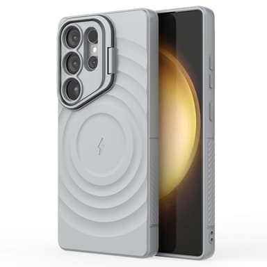 SKALO Samsung S25 Ultra Ripple Texture Cover - Grå