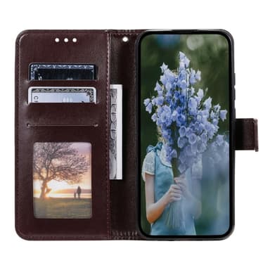 SKALO Samsung S25 Mandala Flip Cover - Brun