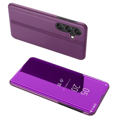 SKALO Samsung S25 Clear View Flip Cover - Lilla