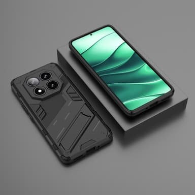 SKALO Xiaomi Redmi Note 14 Pro 5G Armor Hybrid Punk Cover - Sort