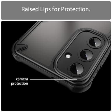 SKALO Samsung S25+ Armor Hybrid Frosted Cover - Sort